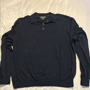 Navy blue Long Sleeve knit Shirt